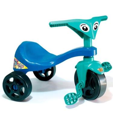 Triciclo Velotrol Tonquinha Motoca Infantil Dino Azul Menino