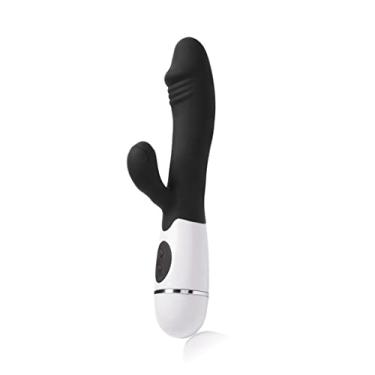 Imagem de Vibrador de Silicone Massageador Erótico Estimulador Ponto G Coelho Brinquedos Para Adultos Múltiplas Velocidades Clitóris Zatla (Preto)