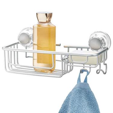 Imagem de InterDesign Metro – Sucção de alumínio à prova de ferrugem Turn-N-Lock, combo de chuveiro para shampoo, condicionador, sabão – prata