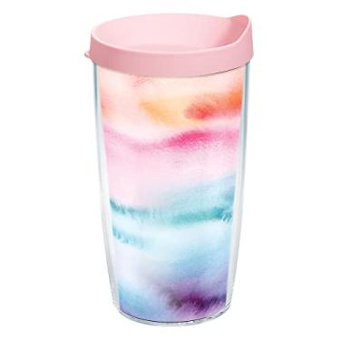 Imagem de Tervis Copo térmico Yao Cheng Daydreaming feito nos EUA copo de viagem com parede dupla mantém as bebidas frias e quentes, 473 ml, clássico