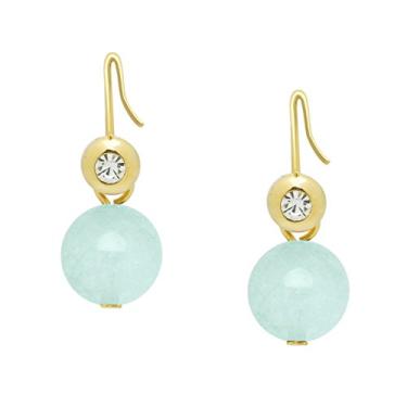 Imagem de Brinco de pedra natural redonda Falari 10 mm Mother of Pearl de r dio altamente polido