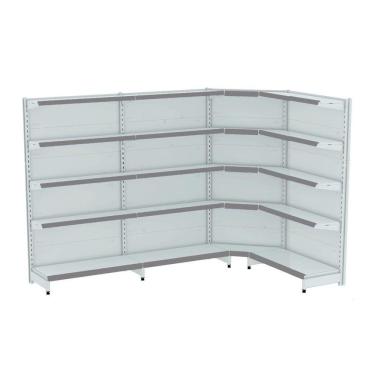 Imagem de Gondola Parede 196 Amapa Flex 60 Kit 3m 1 Canto Branco Fx Ci