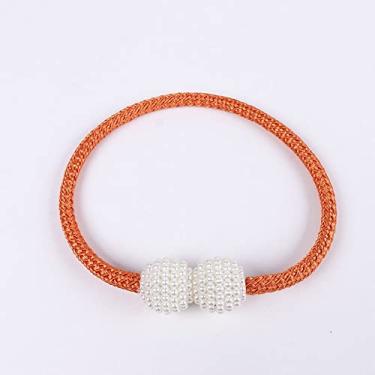 Imagem de Cinta de cortina de corda grossa com fivela de pérola, sem instalação, cortina de corda de cortina, acessórios de fivela magnética, tiebacks de cortina, T3,1 Pçs