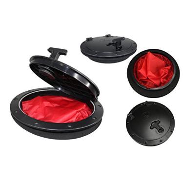 Imagem de Pactrade Marine Canoa de caiaque para barco pesca pesca pesca pesca pesca pesada, plástico preto resistente, 15,2 cm à prova d'água com design de trava de bolsa de armazenamento