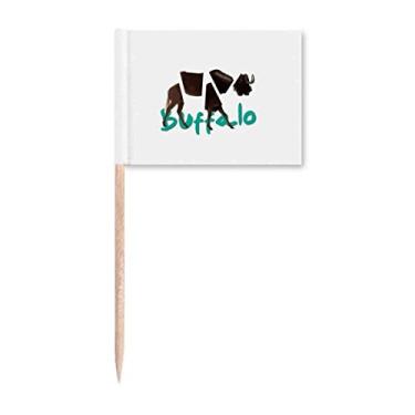 Imagem de Buffalo Body Rips Chifres Art Deco Presente Fashion Palito Bandeira Marcador Decoração de Festa