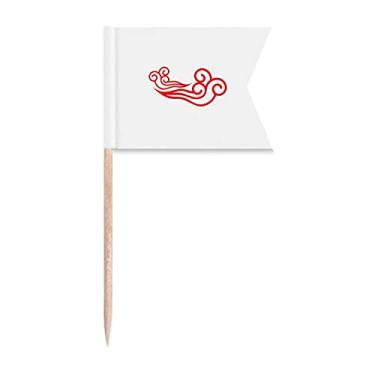 Imagem de Bandeiras decorativas para palito de dentes, marcação de rotulagem para bolo de festa, prato de queijos