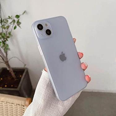 Imagem de Capa de telefone fosca ultra fina, macia e transparente para iPhone 14 Pro Max 11 13 12 Mini 7 8 Plus XS X XR Capa roxa transparente transparente, azul, para iPhone 6 6s