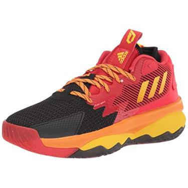 Imagem de adidas Tênis de basquete unissex Harden Vol. 6, Vermelho/Amarelo Team/Laranja Impacto (Mr. Incrível), 18