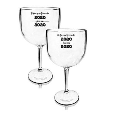 Imagem de Kit 2 Taças Gin Transparentes O que aconteceu em 2020