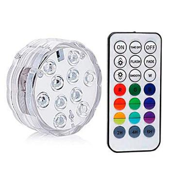 Imagem de Luminaria LED RGB Controle Remoto Piscina Evento Festa Jardim Prova d'Agua Decoraçao Iluminaçao