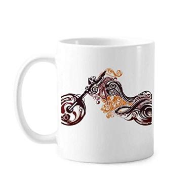 Imagem de Caneca colorida com contorno de grão de arte para motocicleta, cerâmica, café, porcelana, louça, louças