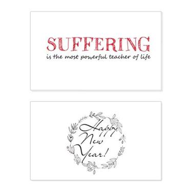 Imagem de Citação Suffering Is The Most Powerful Teacher New Year Festival Cartão de felicitações Bless Message Present