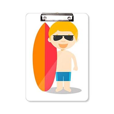 Imagem de Naked Surfing Austrália desenho prancheta pasta bloco de notas placa de apoio A4