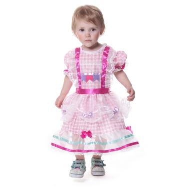 Imagem de Vestido Bebê Caipira Lilás Roupa Festa Junina Arraiá Infanti