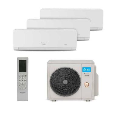 Imagem de Ar Condicionado Multisplit HW Inverter 27.000 Btu (2x Evap 9.000 + 1x Evap 12.000) Quente Frio 220v