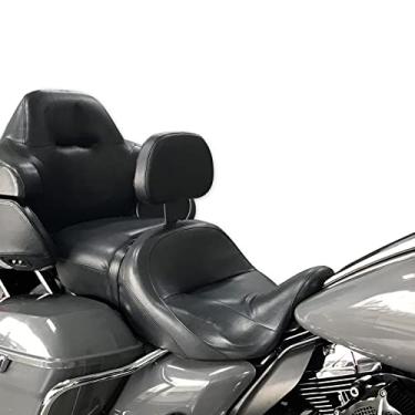 Imagem de Panical Suporte traseiro de liberação rápida destacável Sissy Bar Rider Driver Almofada de encosto para Harley-Davidson CVO Street Glide Road Glide Freewheeler Tri Glide Road King Motocicleta 2009-2023 (Preto)