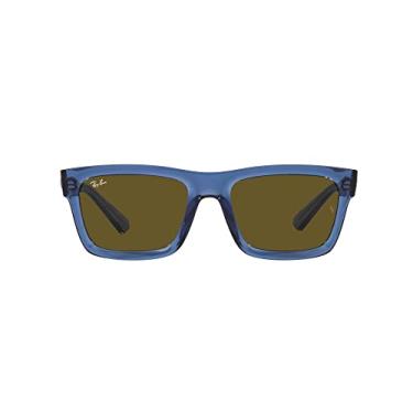 Imagem de Óculos de Sol Ray-Ban Warren 0RB4396 668073 Tam 57 / Azul Escuro - Lentes Marrom