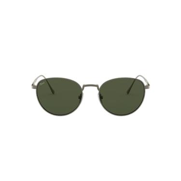 Imagem de Persol Óculos de sol redondos PO5002ST, Estanho/verde, 51 mm