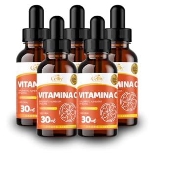 Imagem de Kit Com 5 - Vitamina C em Gotas 30ml Celliv