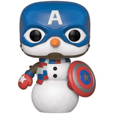 Imagem de Funko Pop! Marvel: Holiday - Capitão América Boneco de Neve Figura vinil