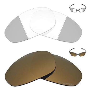 Imagem de 2 pares de lentes de reposição Mryok+ para óculos de sol Oakley Juliet – Cinza eclipse fotocromático/bronze dourado