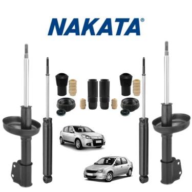 Imagem de 4 Amortecedor Dianteiro + Traseiro Nakata Renault Sandero 2007 A 2014 +Kit Batente