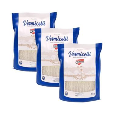 Imagem de Kit com 3 Pacotes de Bifum Massa Alimentícia de Arroz Sem Glúten de 500g cada - Vermicelli