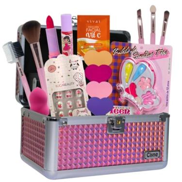 Imagem de Kit de Maquiagem Criança - Maleta com Pinceis, Esponjas e Paleta de Sombras - Presente Infantil Top