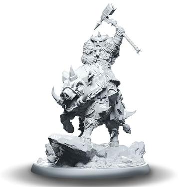 Imagem de Balin Ironsaddle Dwarven rider - Miniatura sem pintura para RPG