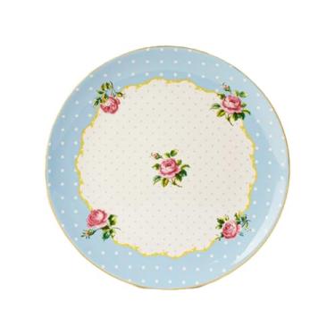 Imagem de THOMPSON - Prato de Sobremesa Serena - Azul Floral Moderno com Floral - Porcelana Brilhante