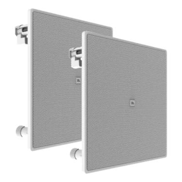 Imagem de Par Arandelas JBL 6CO3Q+ Quadrada Branca - 70 Watts RMS