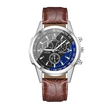 Imagem de Relógio de pulso analógico masculino de aço inoxidável com pulseira de cinto e quartzo, relógios de titânio, B, One Size