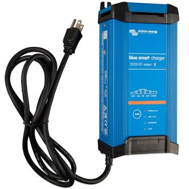 Imagem de Victron Energy Blue Smart IP22 Carregador de bateria de carro inteligente 12V 15A, carregador flutuante e dessulfator para motocicletas, ATV, RV, lítio e baterias de ciclo profundo