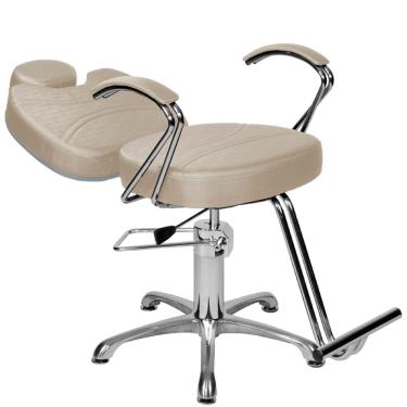 Imagem de Cadeira Poltrona de Cabeleireiro Recl Topázio Branco Pérola