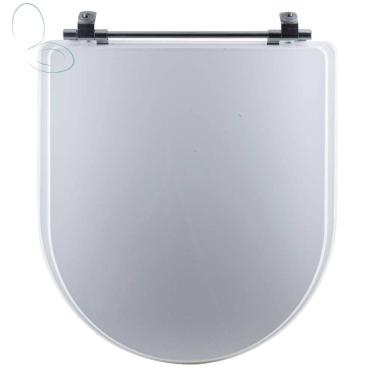 Imagem de Assento Sanitário Tampa de Vaso Branco MDF Laqueado Calypso para bacia Incepa