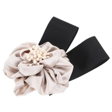 Imagem de PACKOVE Acessórios de tecido com laço retrô flor corpete rosa broche (0288 bege) broches de flores alfinete de lapela alfinetes decorativos broche de flores alfinete estético roupas PIN