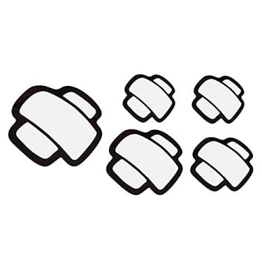 Imagem de TOMALL 5 adesivos refletivos de capa de arranhões para para-choque de carro, à prova d'água, adesivos fofos de band-aid, decoração para capô de carro, adesivos anti-arranhões, autoadesivos (branco)