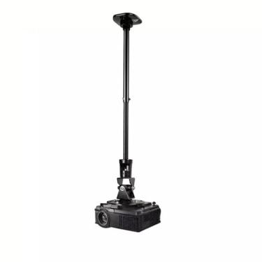 Imagem de GRFIT Suporte de montagem para projetor, suporte de projetor universal giratório para projetor, escritório, liga de alumínio, ajustável, suporte de projetor de teto doméstico (cor: preto, tamanho: B)