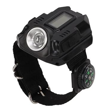 Imagem de Lanterna de Relógio de Pulso LED Recarregável, Lanterna de Relógio de Pulso Multiferramenta, Tocha de Relógio de Pulso Ao Ar Livre de Material ABS, para Camping, Caminhadas,