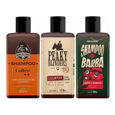 Imagem de Kit 3x Shampoo Para Barba Coffee Peaky Guaraná Don Alcides Kit
