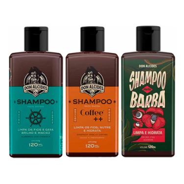 Imagem de Kit 3x Shampoo Barba Calico Jack Coffee Guaraná Don Alcides Kit