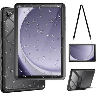 Imagem de SZAMBIT Capa à prova d'água para Samsung Galaxy Tab A9 Plus 11" 5G 2023, capa à prova d'água transparente ultrafina de corpo inteiro para Samsung Tablet A9 + 11" (SM-X210/X216/X218) (Preto)