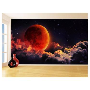 Imagem de Papel De Parede 3D Espaço Estrelas Lua Cheia 3,5M Nsp154