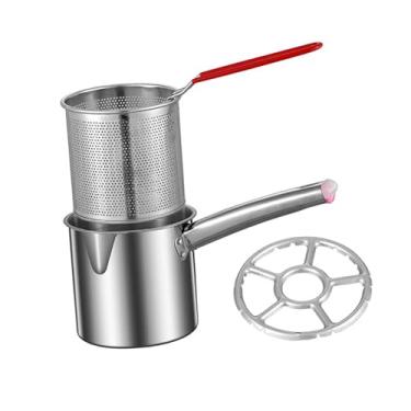 Imagem de Ioensy Fritadeira profunda, portátil, fritadeira japonesa tempura com cesta, fritadeira de óleo profundo para restaurante, cozinha, fritura, cesto cesto