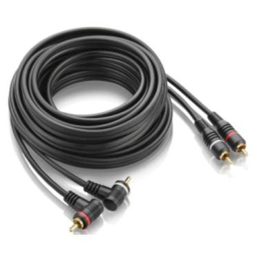 Imagem de Cabo Rca 5m Banhado A Ouro Dupla Blindagem Plug Emborrachado - A.R Var