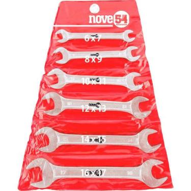 Imagem de Jogo Chave Fixa 6-17mm Aço Carbono Com 6 Peças Estojo Plásti - Nove54