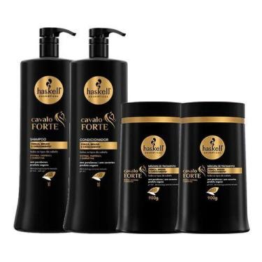Imagem de Haskell Cavalo Forte Shampoo Cond 1 Litro + 2 Máscaras 900g