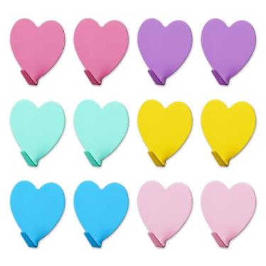 Imagem de FUYAHA Pacote com 12 ganchos de parede adesivos – Ganchos decorativos de parede para pendurar toalhas de chave, ganchos de parede autoadesivos para banheiro, sala de estar, escritório