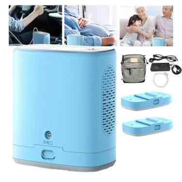 Imagem de KKSOUFX MáQuina De Ox PortáTil De Viagens, Uso DoméStico Ox2, Mini Gerador, ConcentraçãO De 90%±3%, 1,2kg -Bateria De 5000 Mah/1000Mah, Ac/Dc