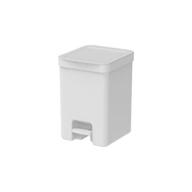 Imagem de Lixeira Pedal Trium 12 Litros Fechado Martiplast Ou - Branco , Branco,